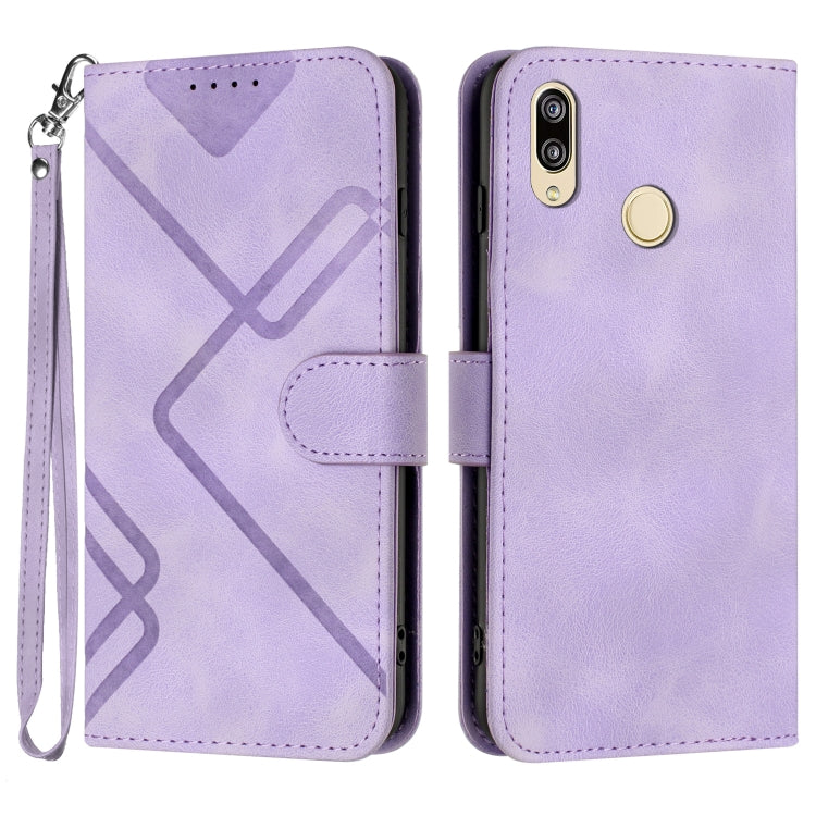 Line Pattern Skin Feel Leather Phone Case, For Huawei P20 Pro, For Huawei P20 lite, For Huawei P smart 2018/Enjoy 7S, For Huawei Mate 10 Lite/Maimang 6