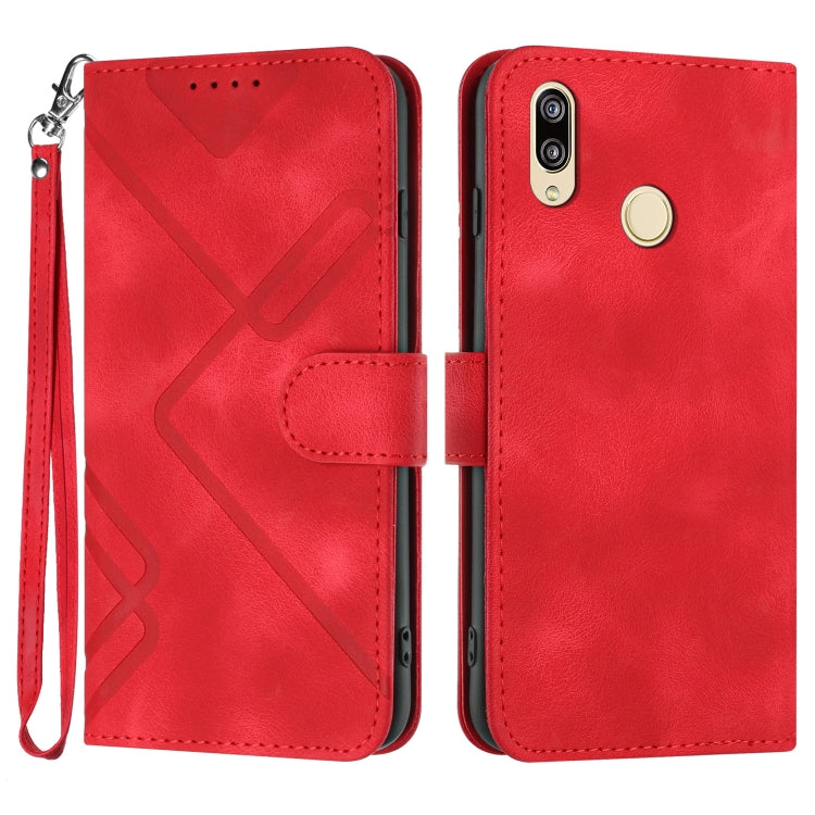 Line Pattern Skin Feel Leather Phone Case, For Huawei nova 8 SE, For Huawei Y5 2019, For Huawei Y6 2019, For Huawei P30 lite/nova 4e