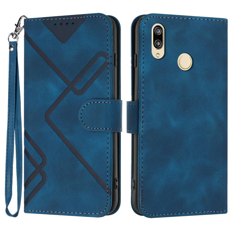 Line Pattern Skin Feel Leather Phone Case, For Huawei nova 8 SE, For Huawei Y5 2019, For Huawei Y6 2019, For Huawei P30 lite/nova 4e