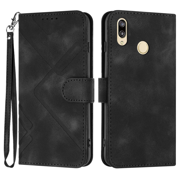 Line Pattern Skin Feel Leather Phone Case, For Huawei nova 8 SE, For Huawei Y5 2019, For Huawei Y6 2019, For Huawei P30 lite/nova 4e
