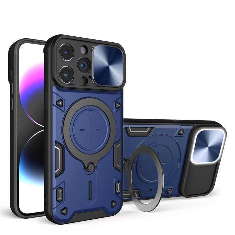 CD Texture Sliding Camshield Magnetic Holder Phone Case, For iPhone 14 Pro Max, For iPhone 13 Pro Max, For iPhone 13 Pro, For iPhone 13