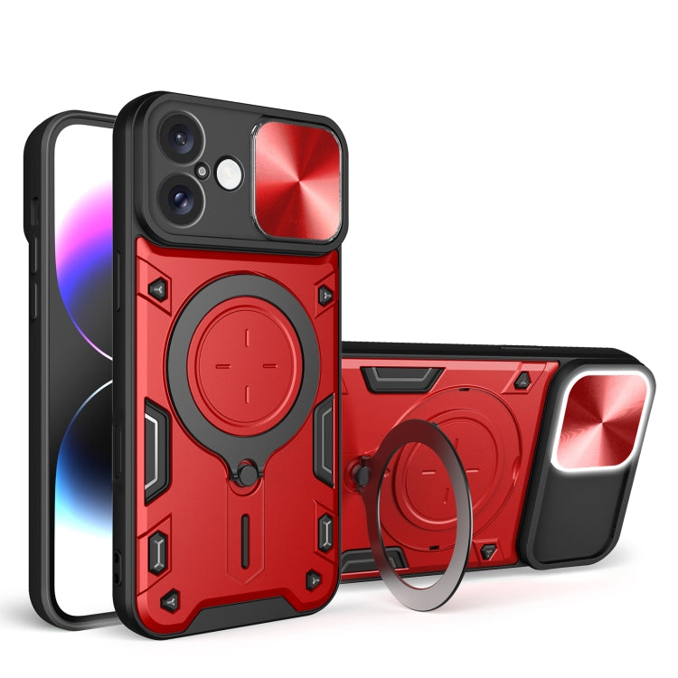 CD Texture Sliding Camshield Magnetic Holder Phone Case, For iPhone 16, For iPhone 15 Pro Max, For iPhone 15 Pro, For iPhone 15 Plus