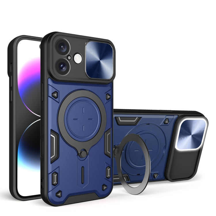CD Texture Sliding Camshield Magnetic Holder Phone Case, For iPhone 16, For iPhone 15 Pro Max, For iPhone 15 Pro, For iPhone 15 Plus