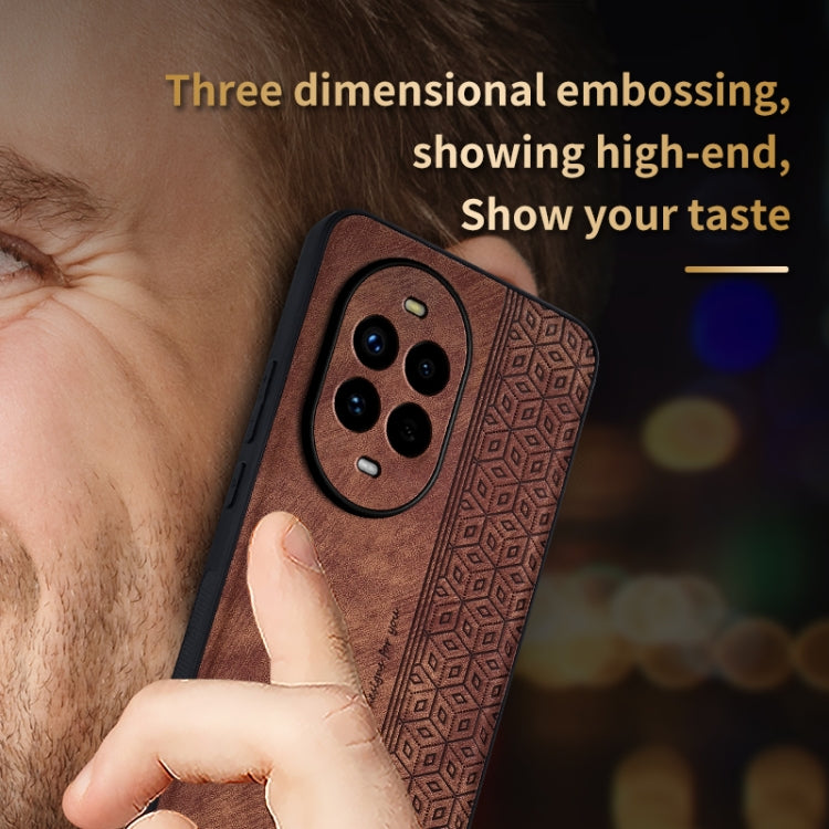 For Huawei nova 13 Pro AZNS 3D Embossed Skin Feel Phone Case(Black)