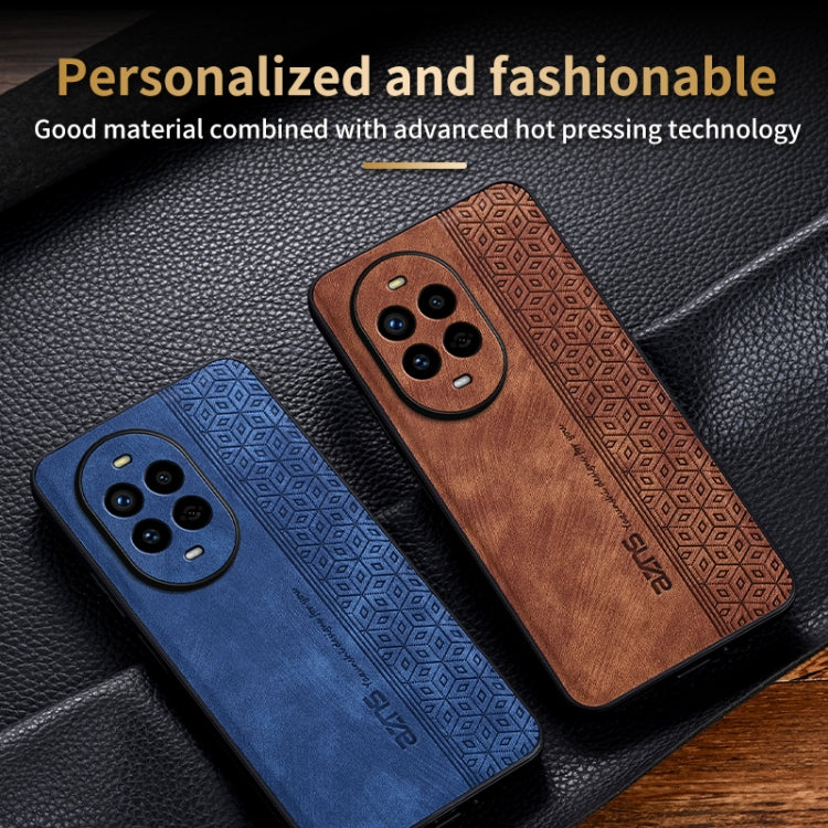 For Huawei nova 13 Pro AZNS 3D Embossed Skin Feel Phone Case(Brown)