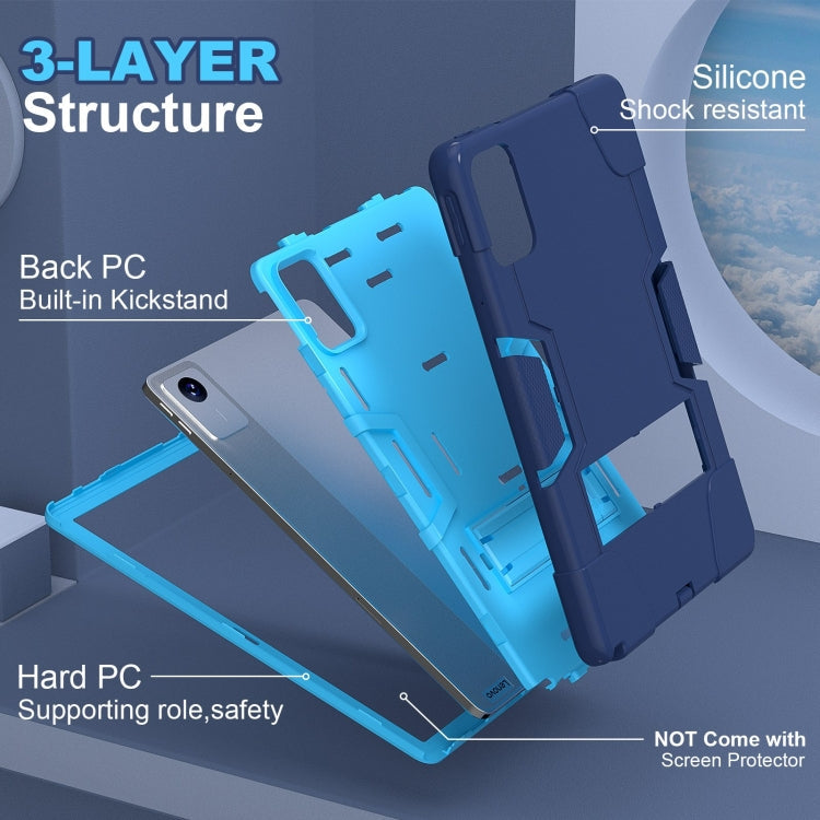 Contrast Color Silicone Hybrid PC Tablet Case with Holder, For Lenovo Tab M11/ Xiaoxin Pad 11 2024, For Lenovo Tab M8 4th Gen, For Lenovo Tab M9 / TB-310FU