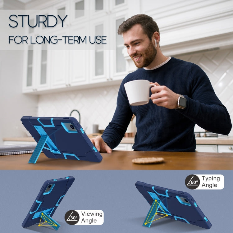 Contrast Color Silicone Hybrid PC Tablet Case with Holder, For Lenovo Tab M11/ Xiaoxin Pad 11 2024, For Lenovo Tab M8 4th Gen, For Lenovo Tab M9 / TB-310FU