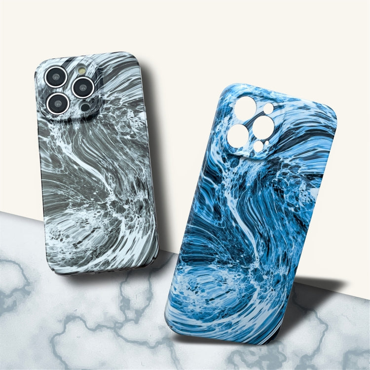 For iPhone XS Max Marble Pattern Phone Case(Green White)