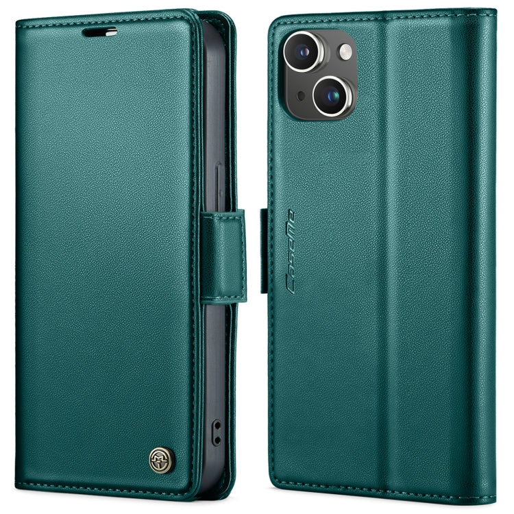 CaseMe 023 Butterfly Buckle Litchi Texture RFID Anti-theft Leather Phone Case, For iPhone 15 Pro Max, For iPhone 14, For iPhone 14 Plus, For iPhone 15 Pro