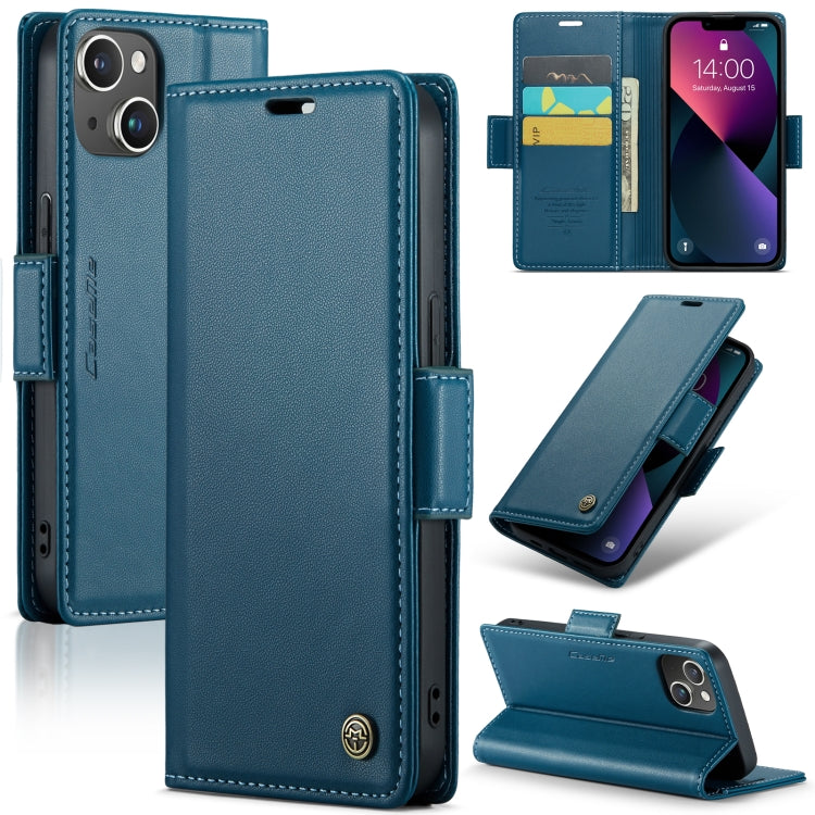CaseMe 023 Butterfly Buckle Litchi Texture RFID Anti-theft Leather Phone Case, For iPhone 15 Pro Max, For iPhone 14, For iPhone 14 Plus, For iPhone 15 Pro