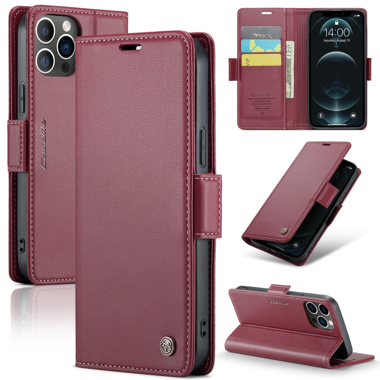 CaseMe 023 Butterfly Buckle Litchi Texture RFID Anti-theft Leather Phone Case, For iPhone 12 / 12 Pro, For iPhone 12 Pro Max, For iPhone 12 mini, For iPhone 11