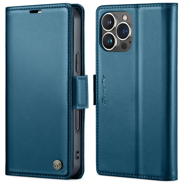 CaseMe 023 Butterfly Buckle Litchi Texture RFID Anti-theft Leather Phone Case, For iPhone 15 Pro Max, For iPhone 14, For iPhone 14 Plus, For iPhone 15 Pro