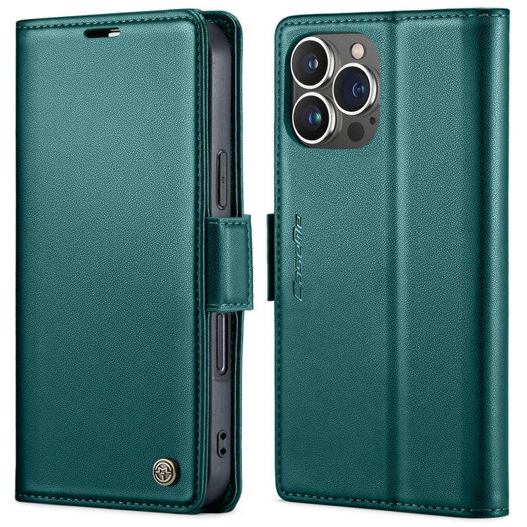 CaseMe 023 Butterfly Buckle Litchi Texture RFID Anti-theft Leather Phone Case, For iPhone 15 Pro Max, For iPhone 14, For iPhone 14 Plus, For iPhone 15 Pro