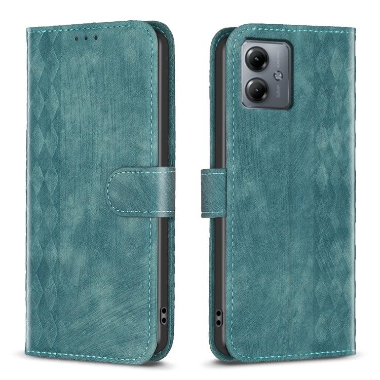 Plaid Embossed Leather Phone Case, For Motorola Moto G14 4G, For Motorola Moto E13 4G, For Motorola Moto G13 4G /G53 5G, For Motorola Moto G73 5G