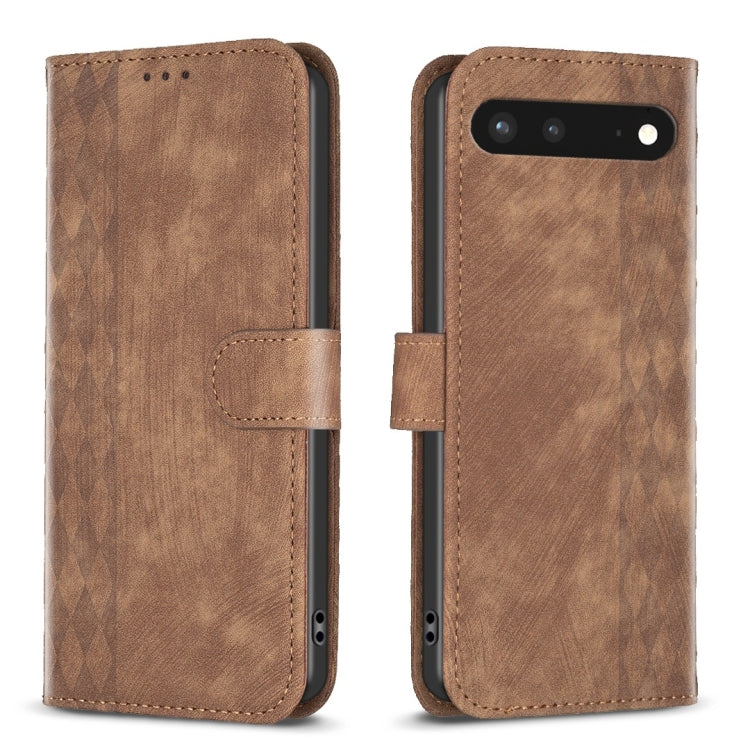 Plaid Embossed Leather Phone Case, For Google Pixel 7, For Google Pixel 7a, For Google Pixel 7 Pro, For Google Pixel 8