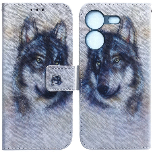 Coloured Drawing Flip Leather Phone Case, For Tecno Pova 5