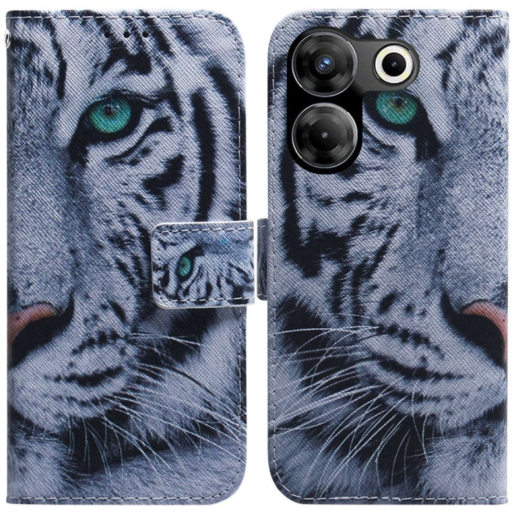 Coloured Drawing Flip Leather Phone Case, For Tecno Camon 20 Pro 4G / 20, For Tecno Spark 10 5G