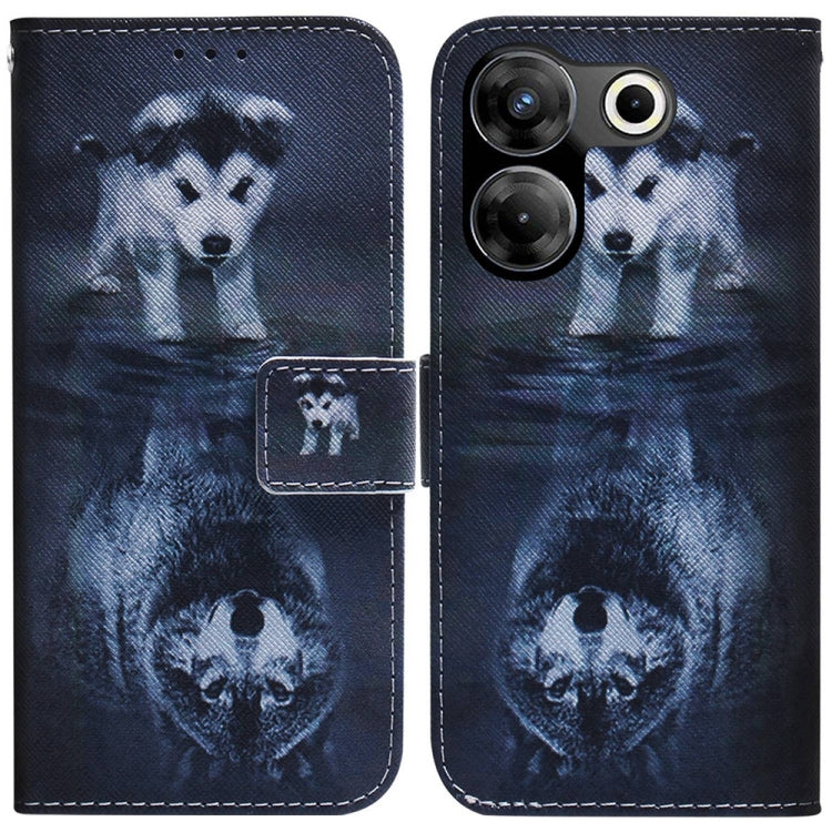 Coloured Drawing Flip Leather Phone Case, For Tecno Camon 20 Pro 4G / 20, For Tecno Spark 10 5G