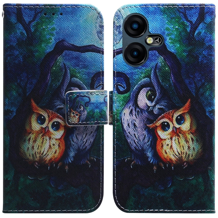Coloured Drawing Flip Leather Phone Case, For Tecno Pova 5 Pro, For Tecno Pova Neo 3