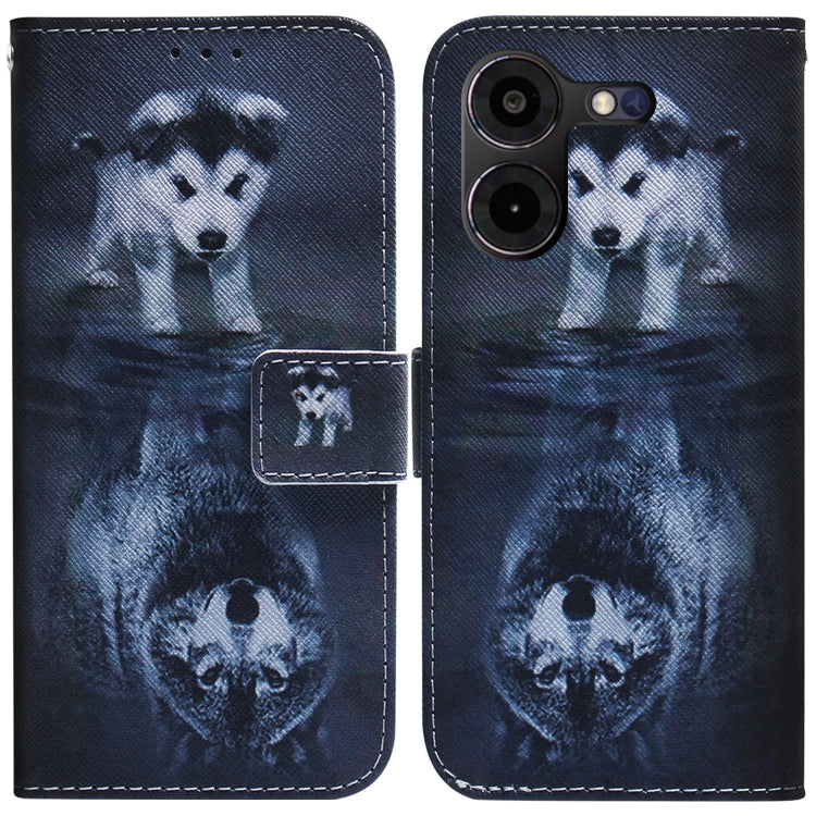 Coloured Drawing Flip Leather Phone Case, For Tecno Pova 5 Pro, For Tecno Pova Neo 3
