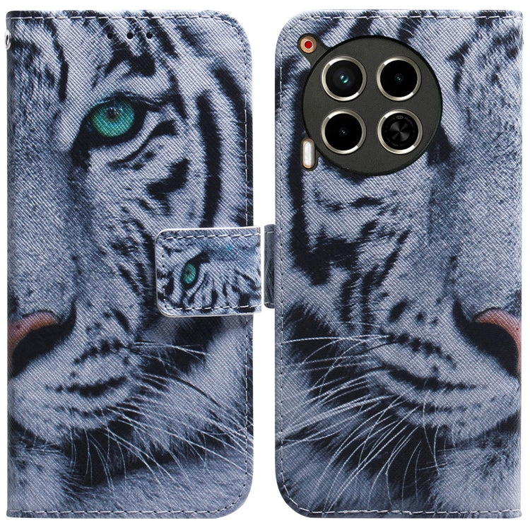 Coloured Drawing Flip Leather Phone Case, For Tecno Camon 30 Pro CL8, For Tecno Camon 30 4G / 30 5G CL6 CL7