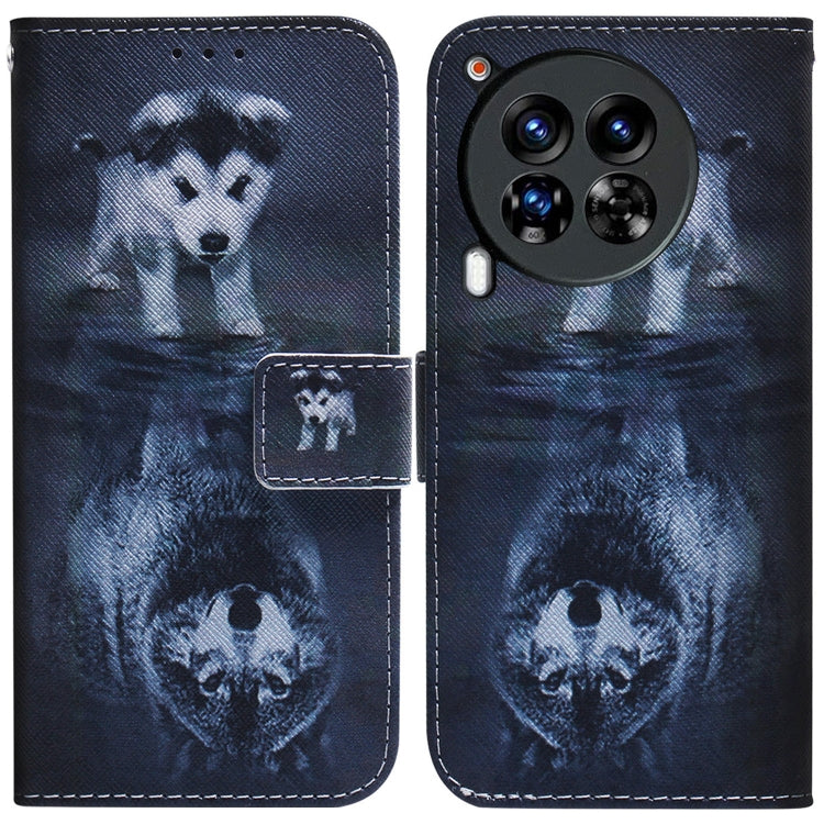 Coloured Drawing Flip Leather Phone Case, For Tecno Spark Go 1 / Pop 9 Pro, For Tecno Camon 30 Premier 5G