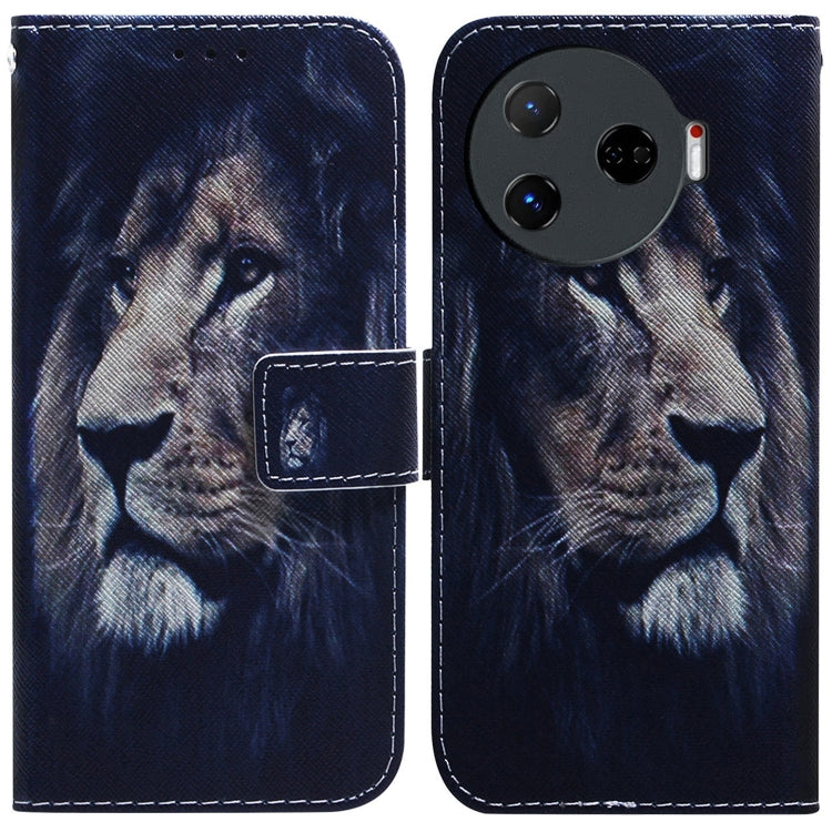 Coloured Drawing Flip Leather Phone Case, For Tecno Camon 30 Pro CL8, For Tecno Camon 30 4G / 30 5G CL6 CL7