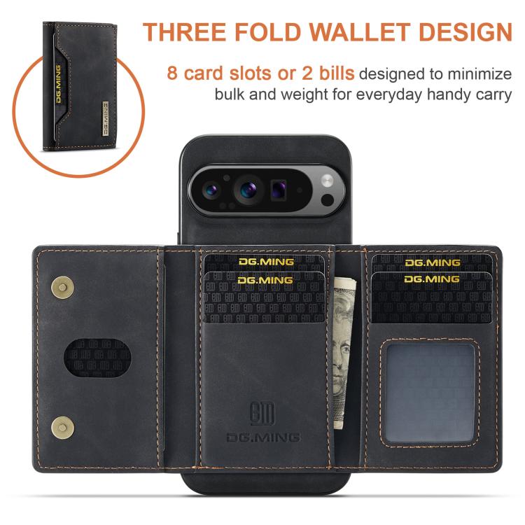 DG.MING M2 Series 3-Fold Multi Card Bag + Magnetic Phone Case, For Google Pixel 10 Pro XL, For Google Pixel 10 / 10 Pro, For Google Pixel 9a, For Google Pixel 9 Pro XL