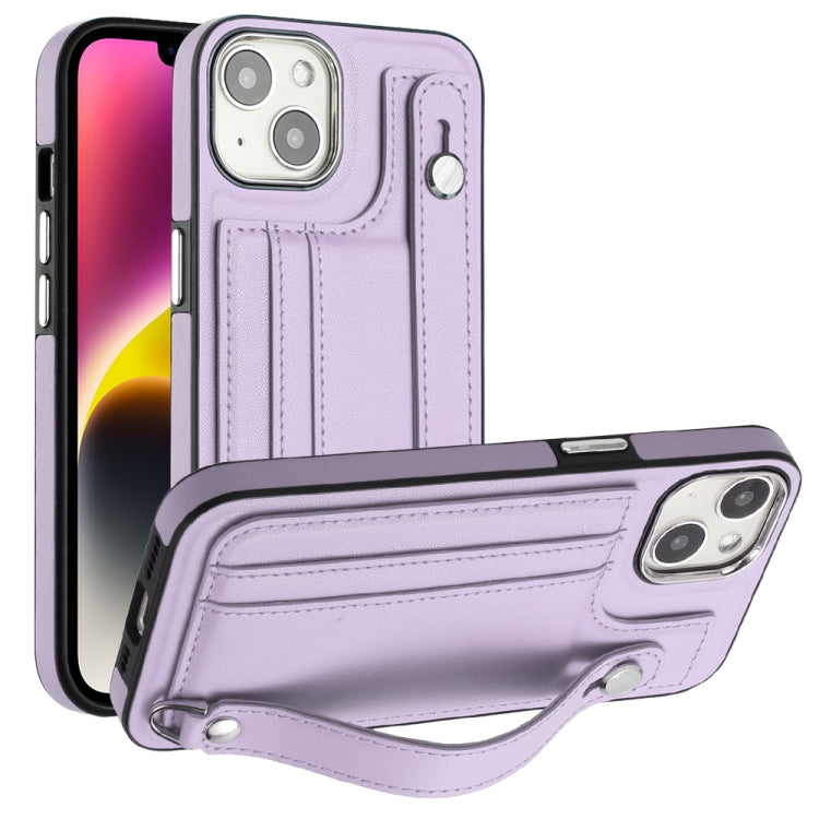 Shockproof Leather Phone Case with Wrist Strap, For iPhone 13, For iPhone 13 Pro, For iPhone 13 Pro Max, For iPhone 12 / 12 Pro