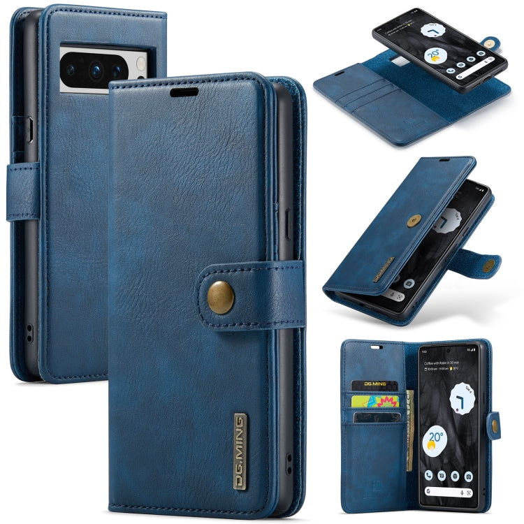 DG.MING Crazy Horse Texture Detachable Magnetic Leather Phone Case, For Google Pixel 10a, For Google Pixel 9a, For Google Pixel 8a, For Google Pixel 8 Pro