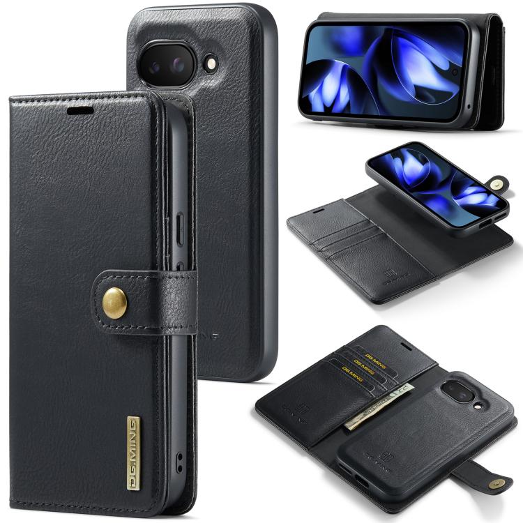DG.MING Crazy Horse Texture Detachable Magnetic Leather Phone Case, For Google Pixel 10 Pro XL, For Google Pixel 10 / 10 Pro, For Google Pixel 9a, For Google Pixel 8a