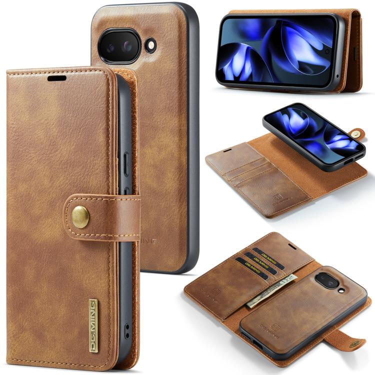 DG.MING Crazy Horse Texture Detachable Magnetic Leather Phone Case, For Google Pixel 10 Pro XL, For Google Pixel 10 / 10 Pro, For Google Pixel 9a, For Google Pixel 8a
