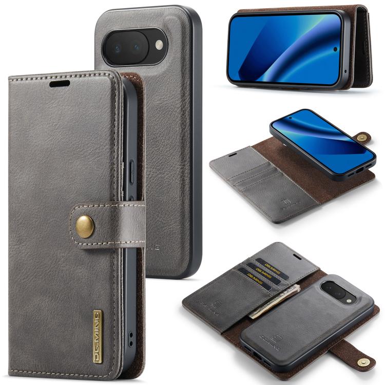 DG.MING Crazy Horse Texture Detachable Magnetic Leather Phone Case, For Google Pixel 11 Pro XL, For Google Pixel 11, For Google Pixel 11 Pro, For Google Pixel 10a