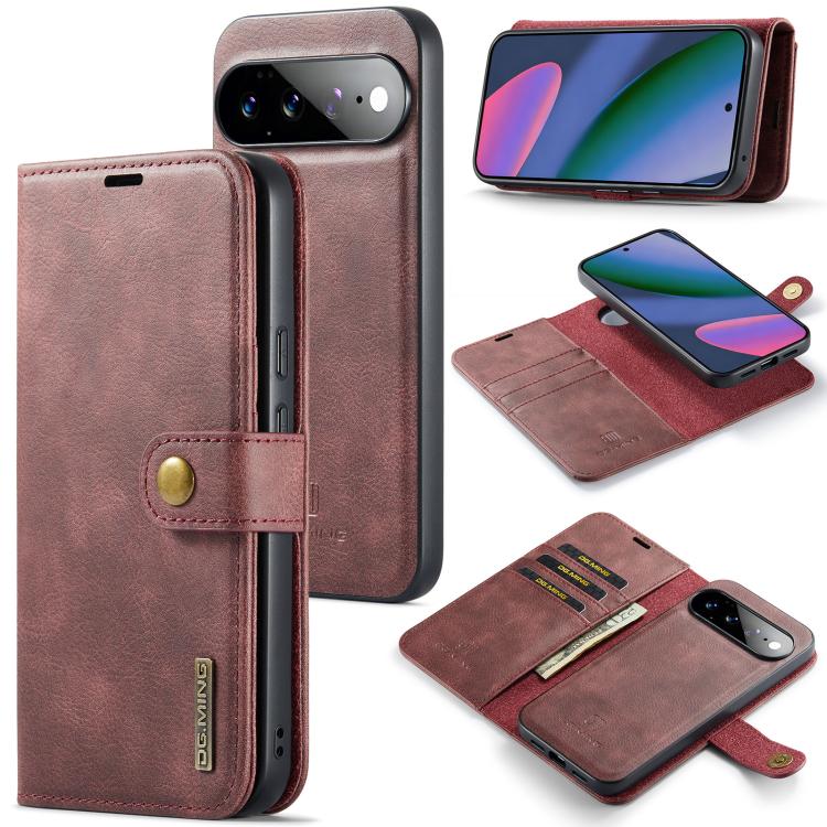 DG.MING Crazy Horse Texture Detachable Magnetic Leather Phone Case, For Google Pixel 11 Pro XL, For Google Pixel 11, For Google Pixel 11 Pro, For Google Pixel 10a