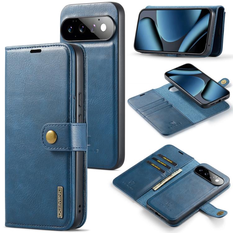 DG.MING Crazy Horse Texture Detachable Magnetic Leather Phone Case, For Google Pixel 11 Pro XL, For Google Pixel 11, For Google Pixel 11 Pro, For Google Pixel 10a