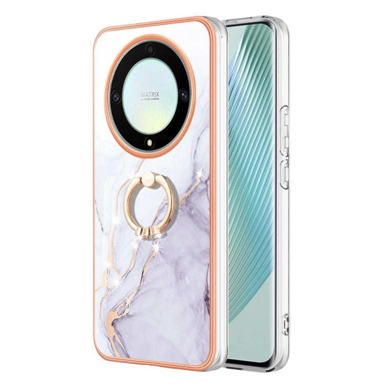 Electroplating Marble IMD TPU Phone Case with Ring Holder, For Honor Magic5 Pro, For Honor X8a, For Honor X9a / Magic5 Lite, For Honor X7a