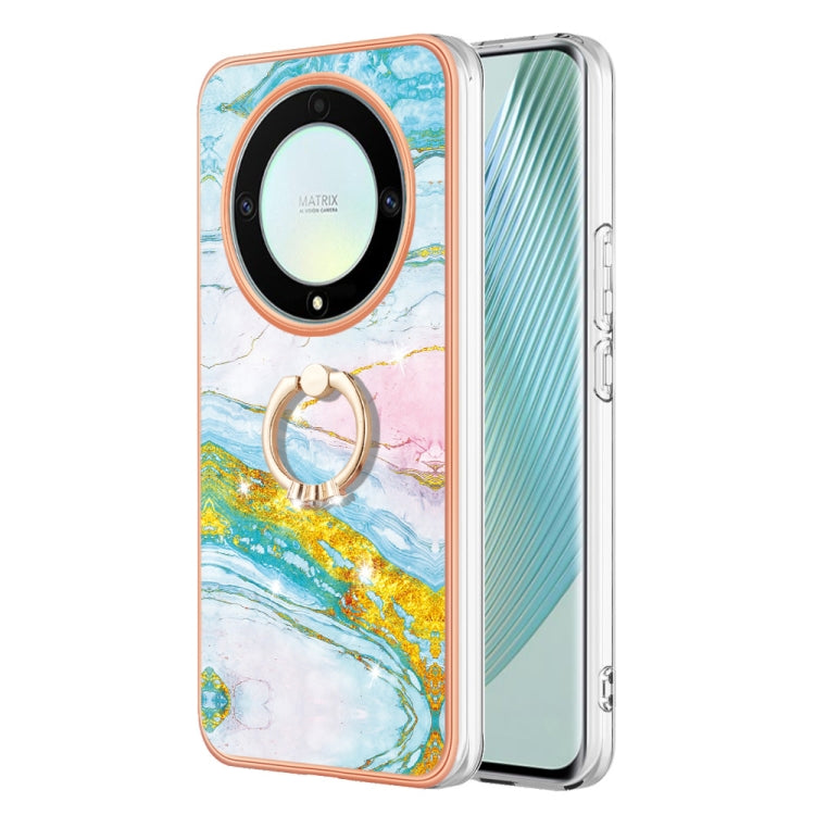 Electroplating Marble IMD TPU Phone Case with Ring Holder, For Honor Magic5 Pro, For Honor X8a, For Honor X9a / Magic5 Lite, For Honor X7a