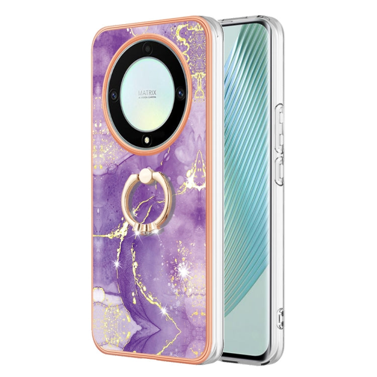 Electroplating Marble IMD TPU Phone Case with Ring Holder, For Honor Magic5 Pro, For Honor X8a, For Honor X9a / Magic5 Lite, For Honor X7a