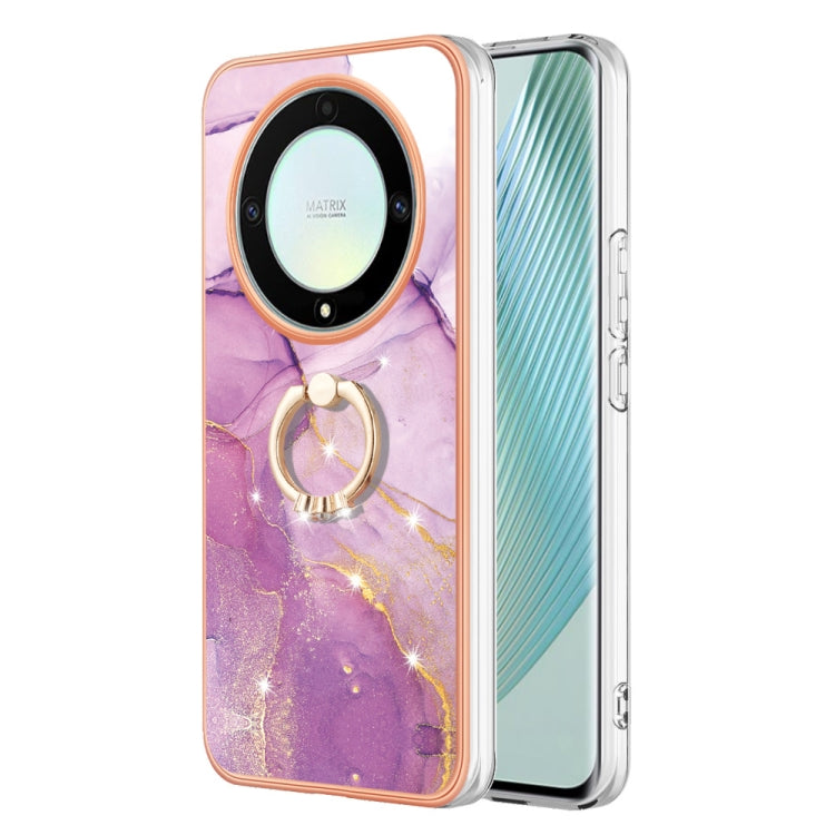 Electroplating Marble IMD TPU Phone Case with Ring Holder, For Honor Magic5 Pro, For Honor X8a, For Honor X9a / Magic5 Lite, For Honor X7a