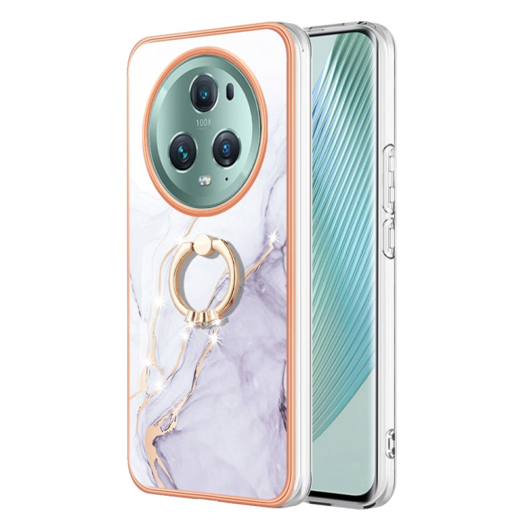 Electroplating Marble IMD TPU Phone Case with Ring Holder, For Honor Magic5 Pro, For Honor X8a, For Honor X9a / Magic5 Lite, For Honor X7a