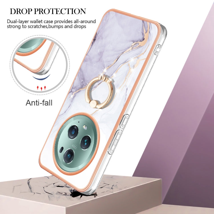 Electroplating Marble IMD TPU Phone Case with Ring Holder, For Honor Magic5 Pro, For Honor X8a, For Honor X9a / Magic5 Lite, For Honor X7a