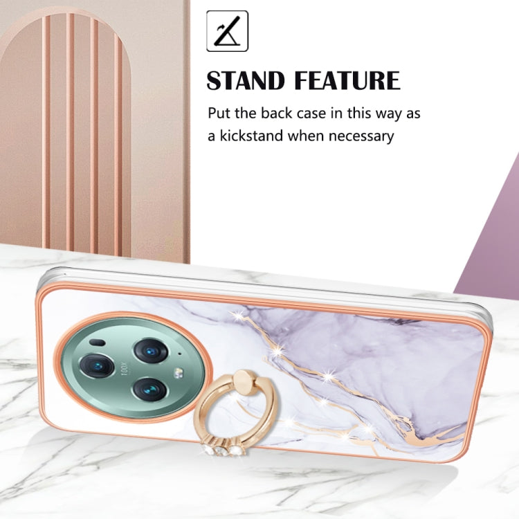 Electroplating Marble IMD TPU Phone Case with Ring Holder, For Honor Magic5 Pro, For Honor X8a, For Honor X9a / Magic5 Lite, For Honor X7a