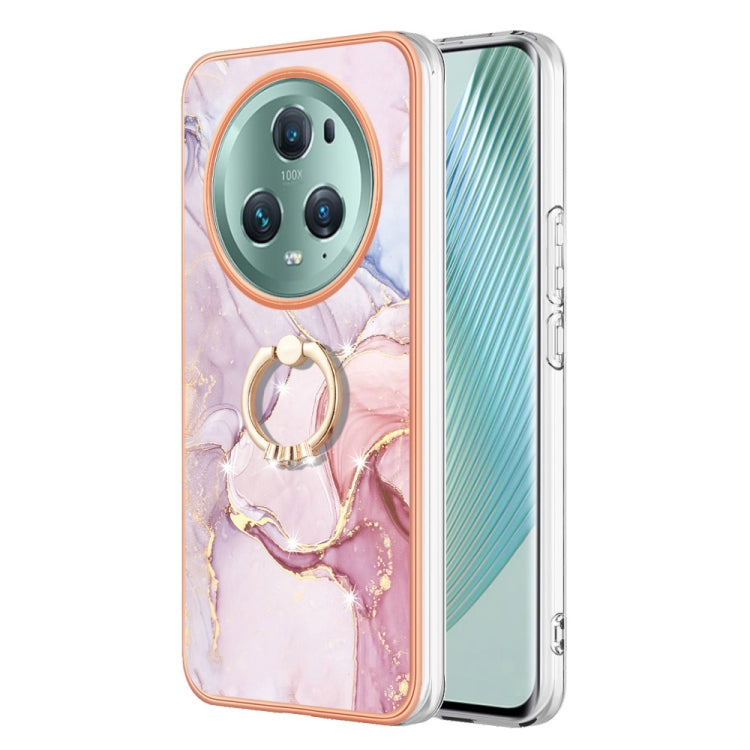 Electroplating Marble IMD TPU Phone Case with Ring Holder, For Honor Magic5 Pro, For Honor X8a, For Honor X9a / Magic5 Lite, For Honor X7a