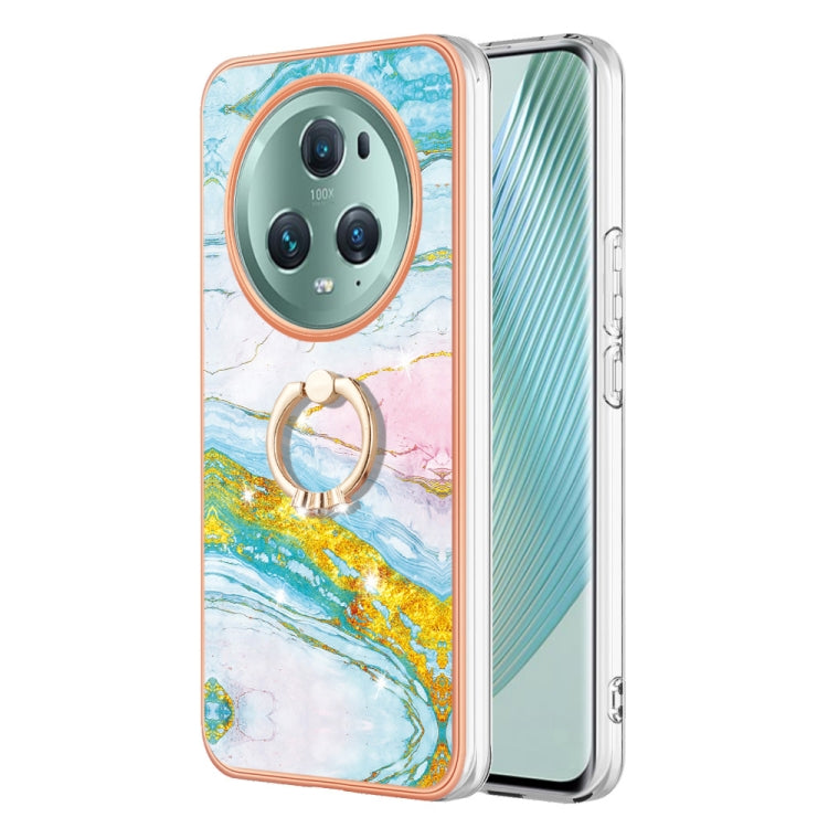 Electroplating Marble IMD TPU Phone Case with Ring Holder, For Honor Magic5 Pro, For Honor X8a, For Honor X9a / Magic5 Lite, For Honor X7a