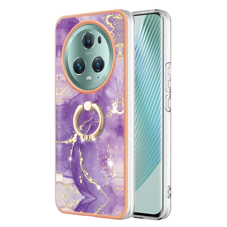 Electroplating Marble IMD TPU Phone Case with Ring Holder, For Honor Magic5 Pro, For Honor X8a, For Honor X9a / Magic5 Lite, For Honor X7a