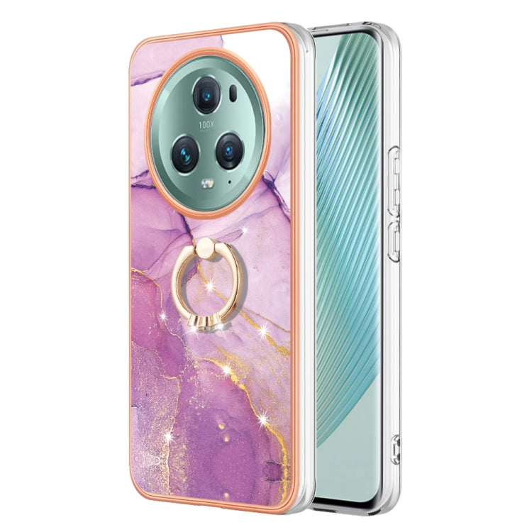 Electroplating Marble IMD TPU Phone Case with Ring Holder, For Honor Magic5 Pro, For Honor X8a, For Honor X9a / Magic5 Lite, For Honor X7a