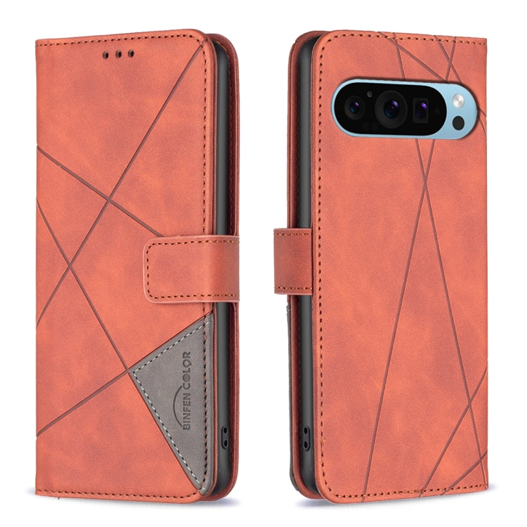 Magnetic Buckle Rhombus Texture Leather Phone Case, For Google Pixel 9, For Google Pixel 8a, For Google Pixel 8 Pro, For Google Pixel 8