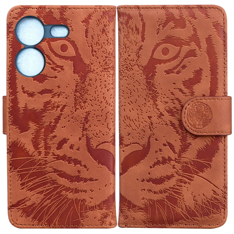Tiger Embossing Pattern Flip Leather Phone Case, For Tecno Camon 20 Pro 5G, For Tecno Pova 5, For Tecno Spark 10 5G, For Tecno Spark 10 Pro