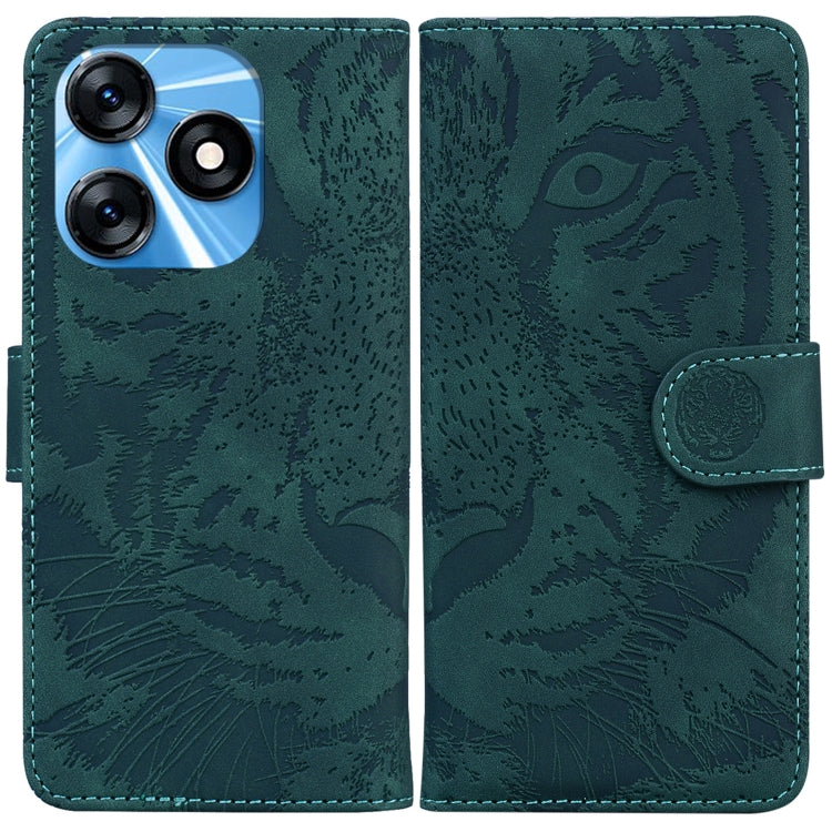 Tiger Embossing Pattern Flip Leather Phone Case, For Tecno Spark 10 / Spark 10C