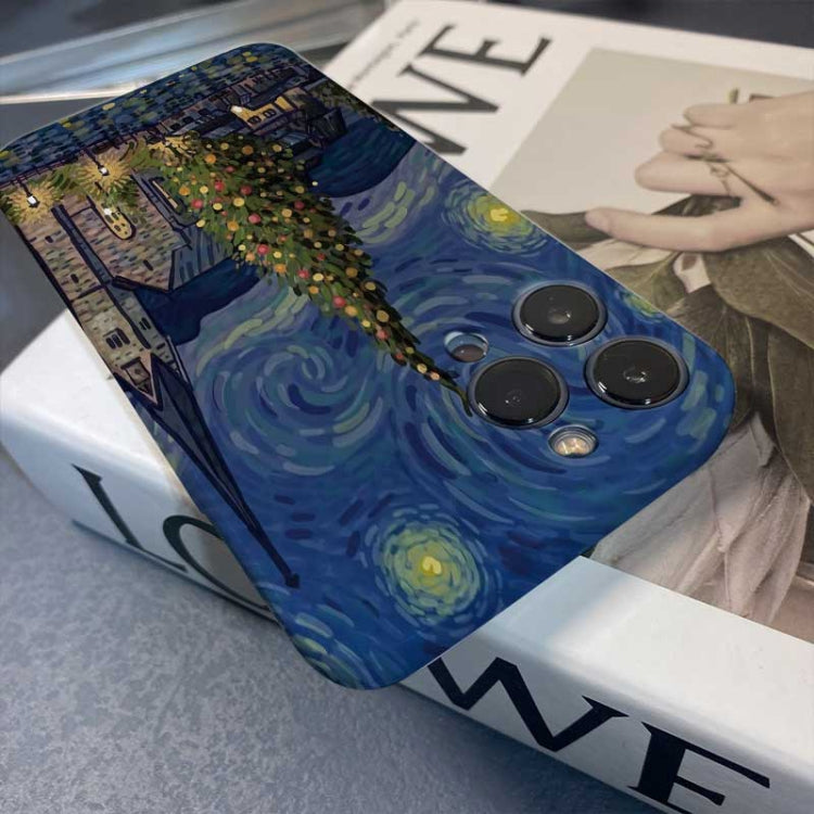 Precise Hole Oil Painting Pattern PC Phone Case, For iPhone 13 mini, For iPhone 12
